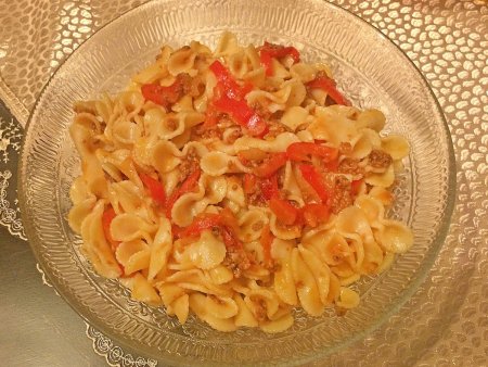 Kıymalı Fiyonk Makarna