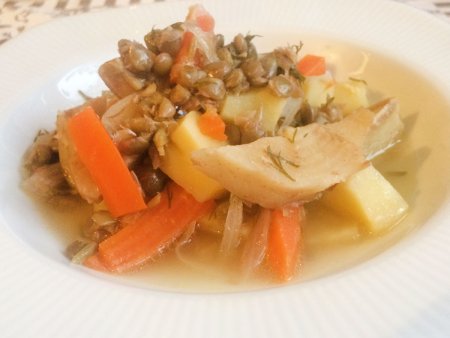 Zeytinyağlı Yeşil Mercimekli Enginar