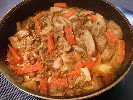 Yeşil Mercimekli Enginar Yemeği